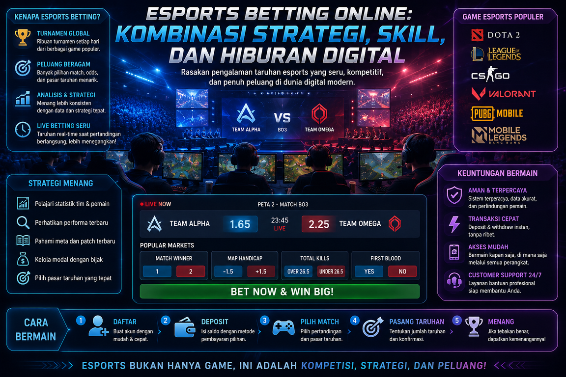 Esports Betting Online: Kombinasi Strategi, Skill, dan Hiburan Digital