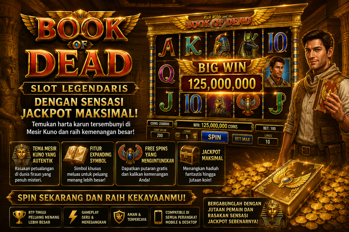 Book of Dead: Slot Legendaris dengan Sensasi Jackpot Maksimal!