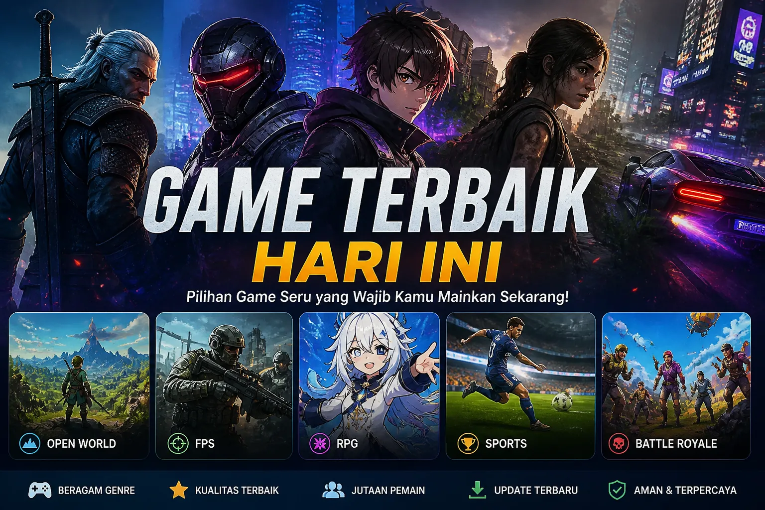 game terbaik hari ini, game online populer, game seru terbaru, rekomendasi game 2026, game paling dimainkan